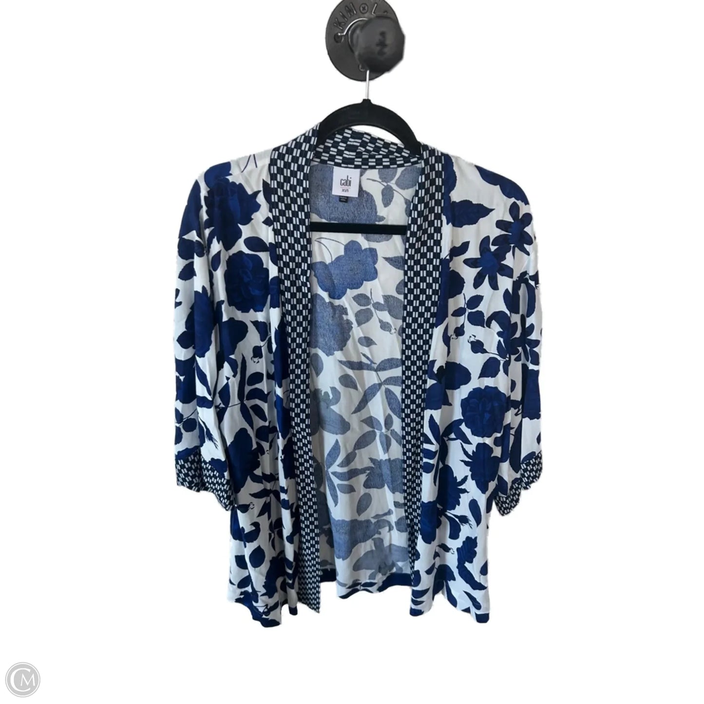 Kimono By Cabi In Blue & White, Size: Xs
