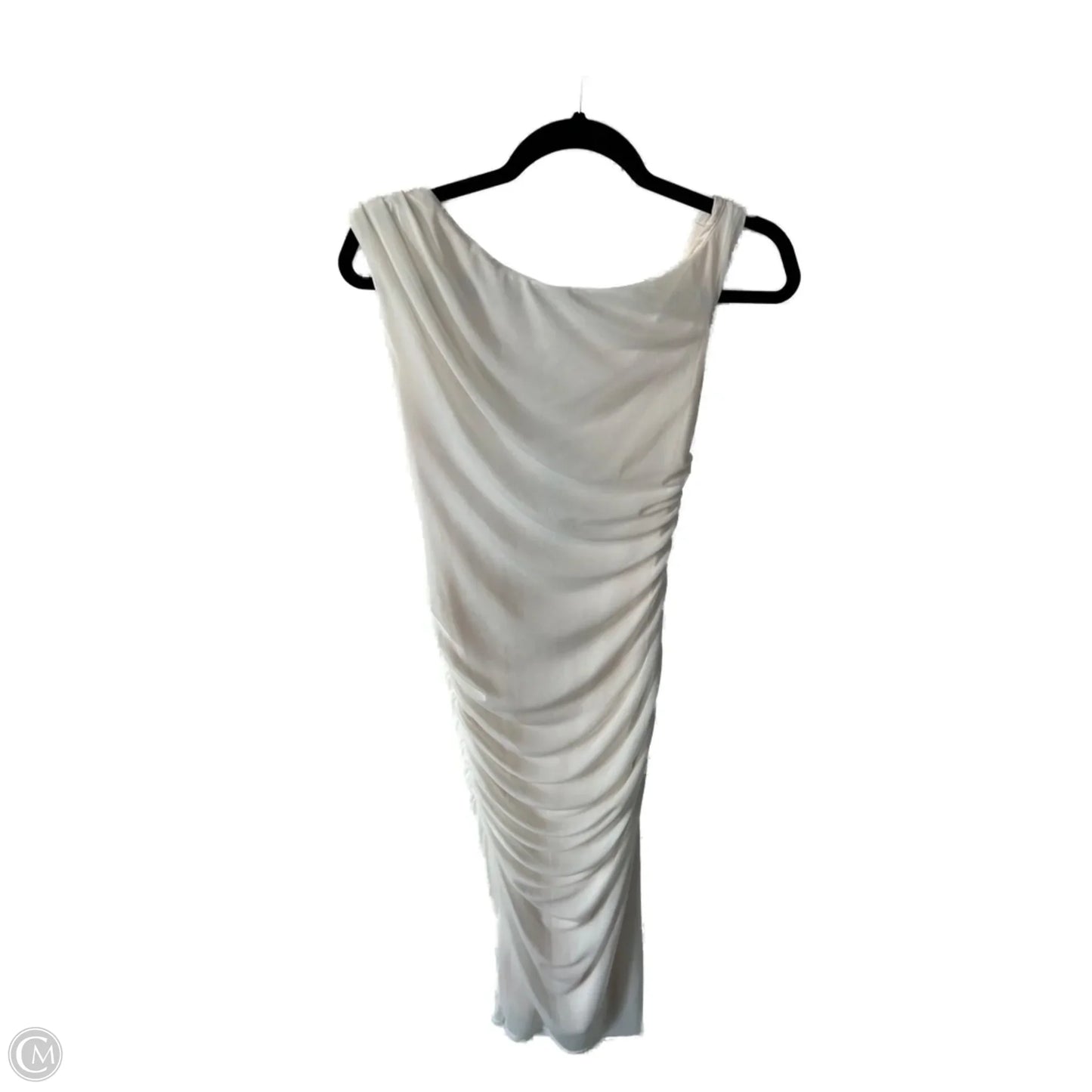 Dress Party Midi By Fashion Nova In Cream, Size: L