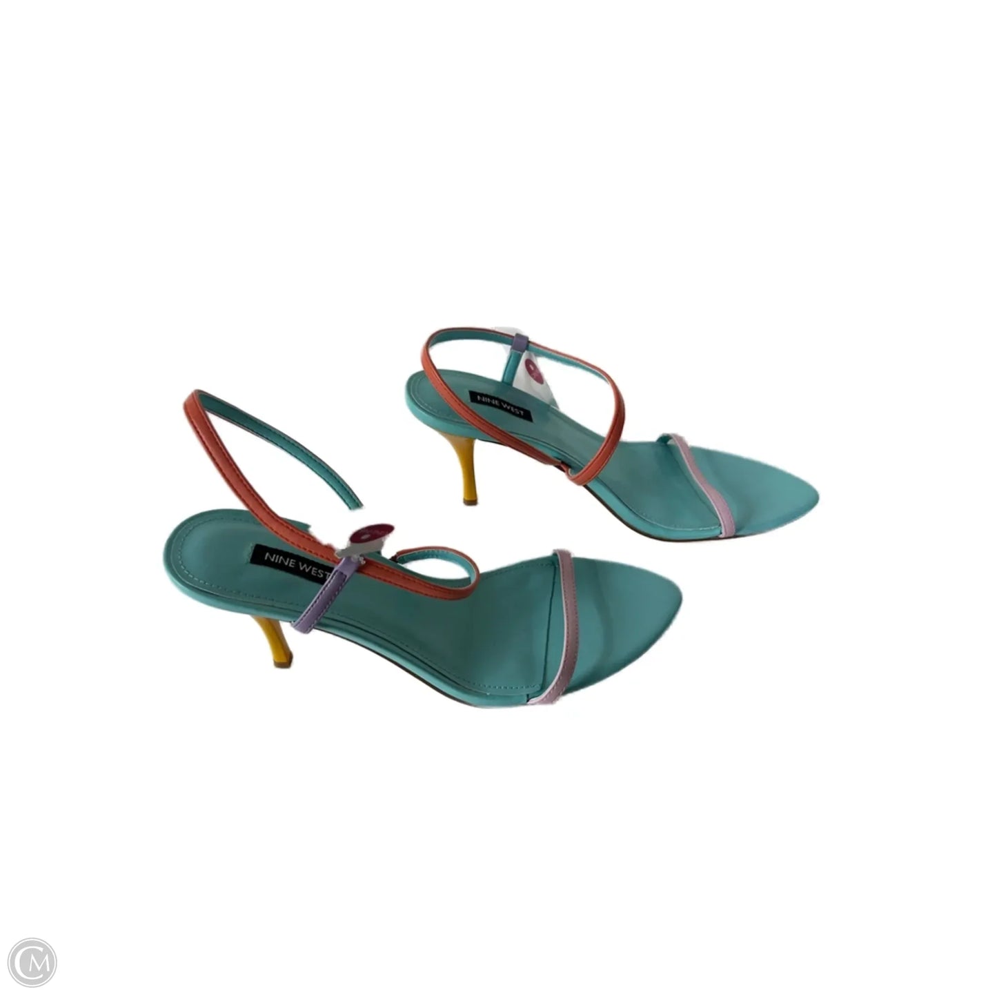 Sandals Heels Stiletto By Nine West In Blue & Orange, Size: 9.5