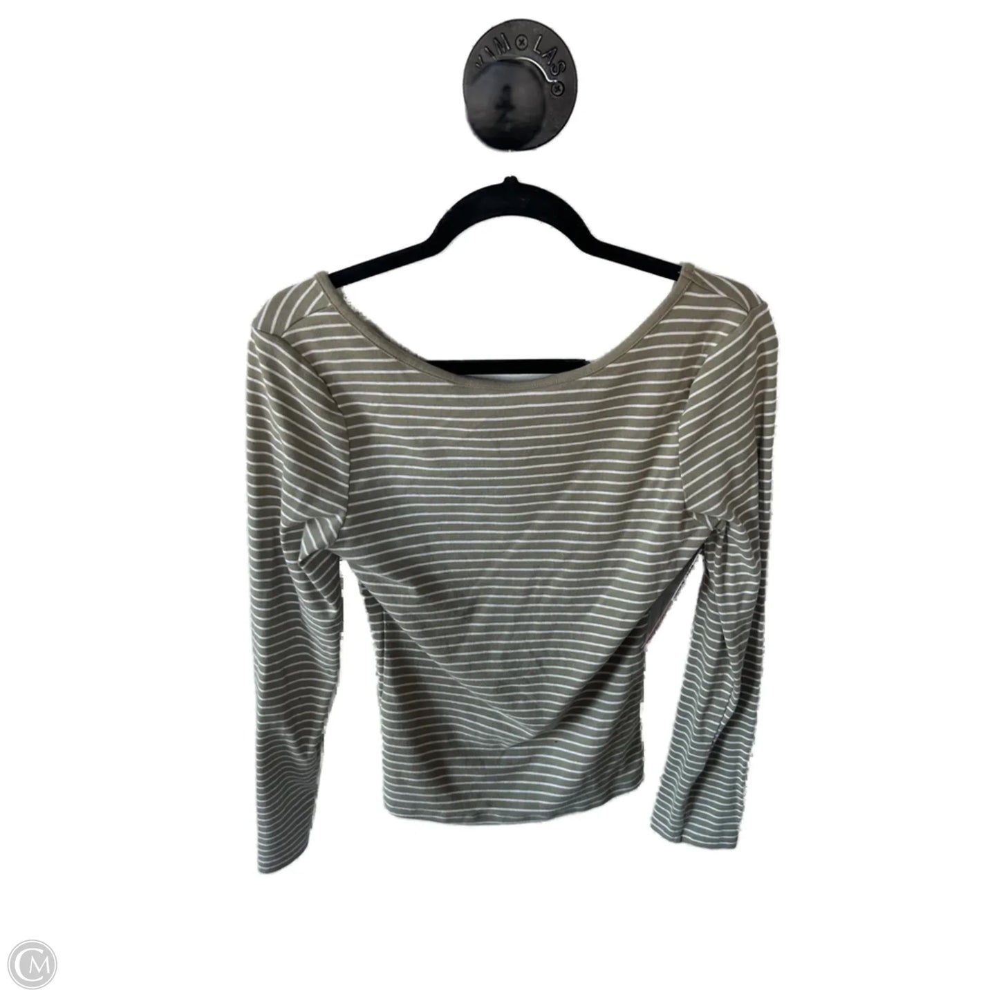 Top Long Sleeve By Universal Thread In Brown & White, Size: M