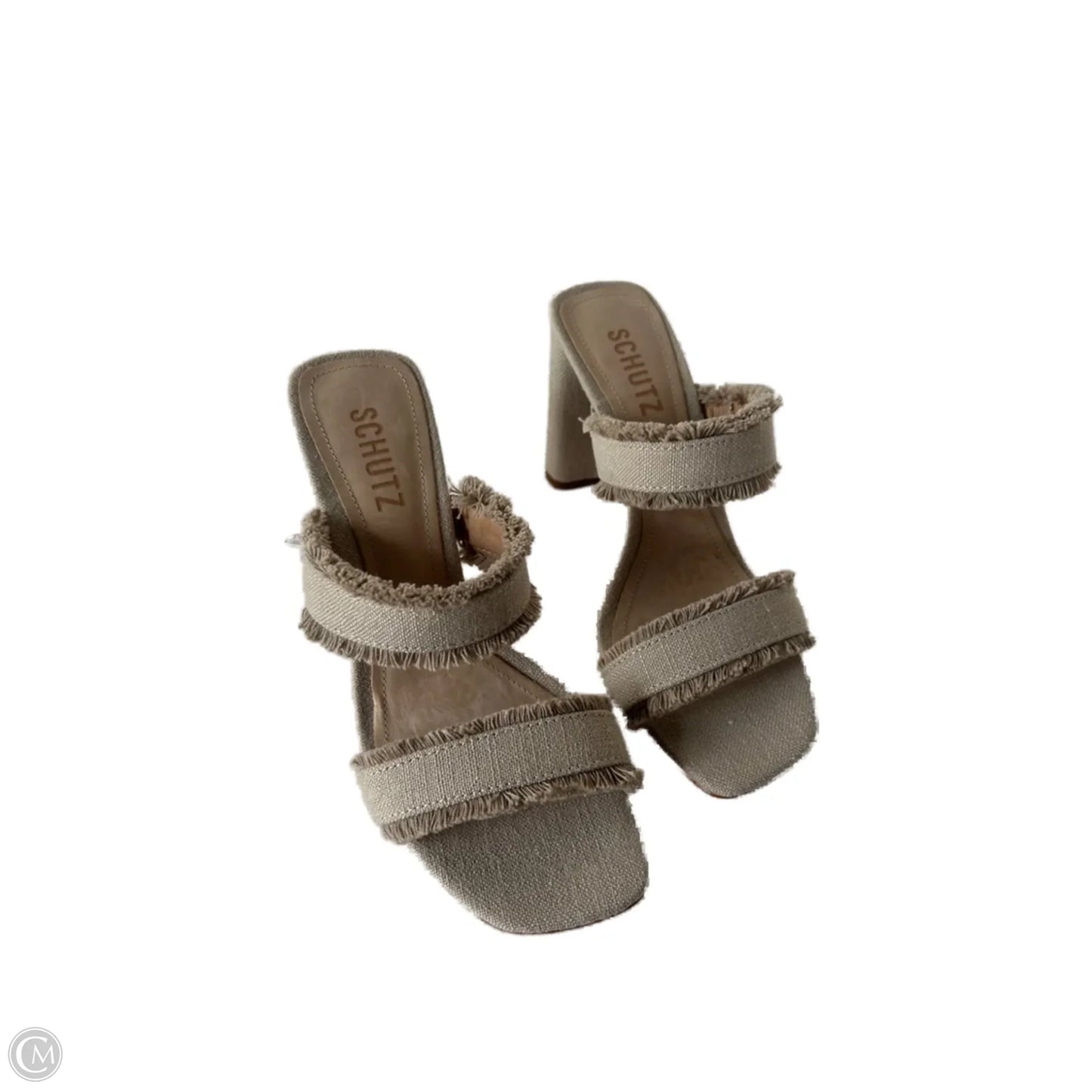Sandals Heels Block By Cmb In Tan, Size: 7