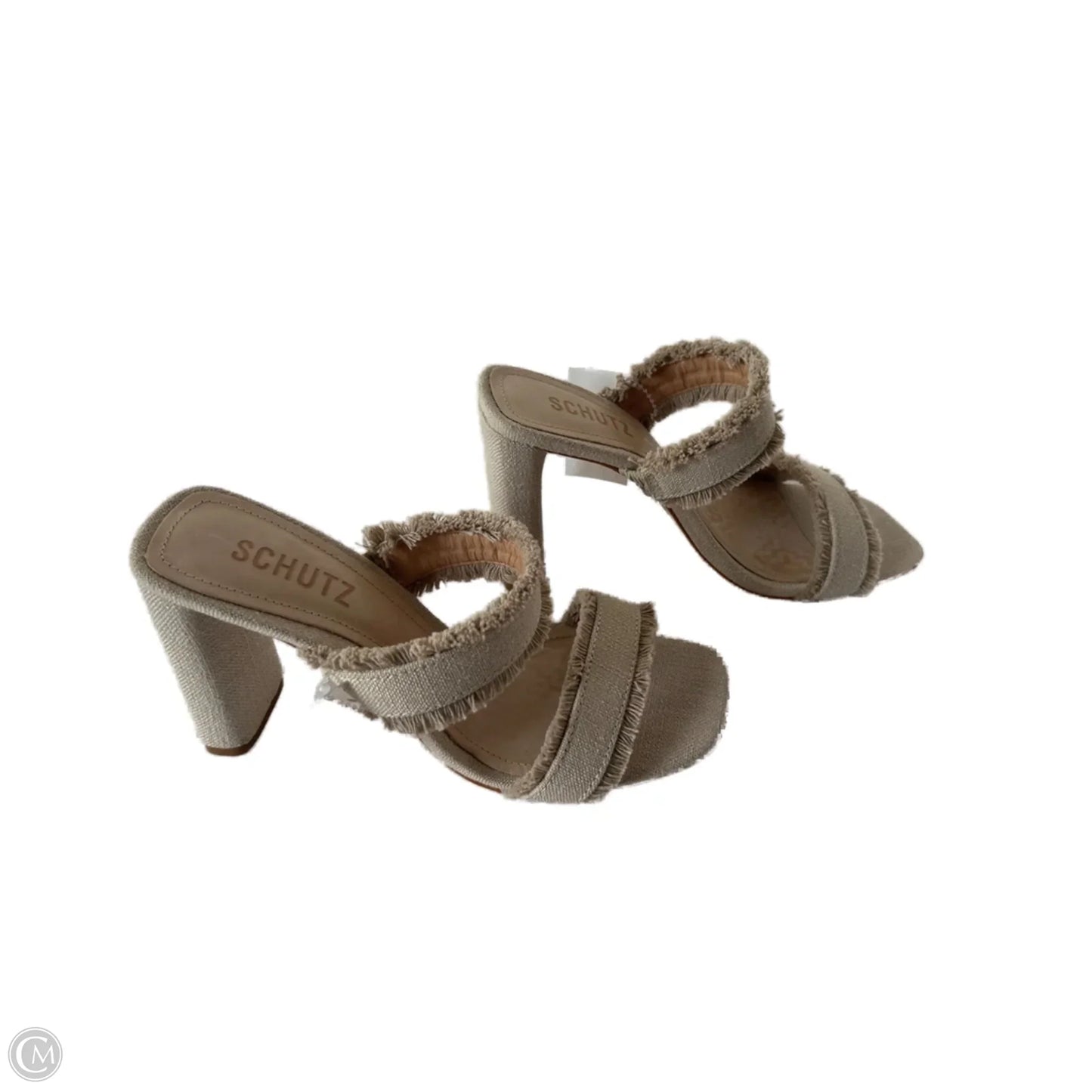 Sandals Heels Block By Cmb In Tan, Size: 7