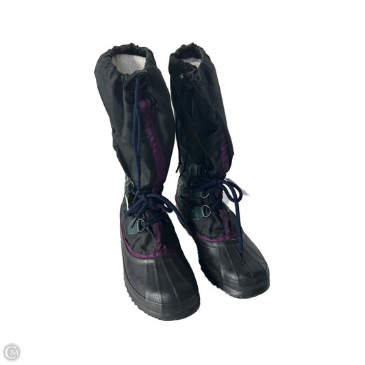 Boots Snow By Sorel In Black & Purple, Size: 7