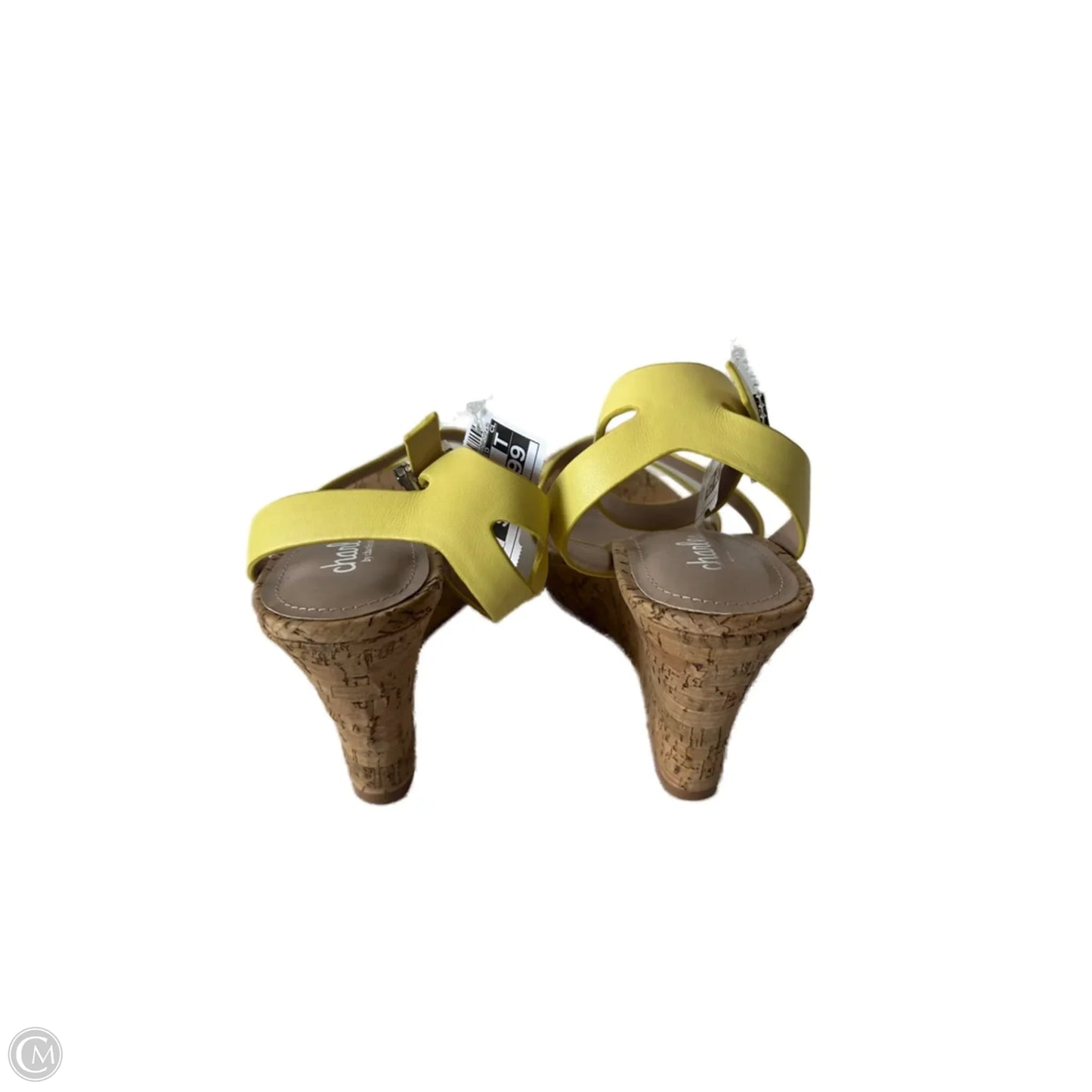 Sandals Heels Wedge By Charles By Charles David In Yellow, Size: 8