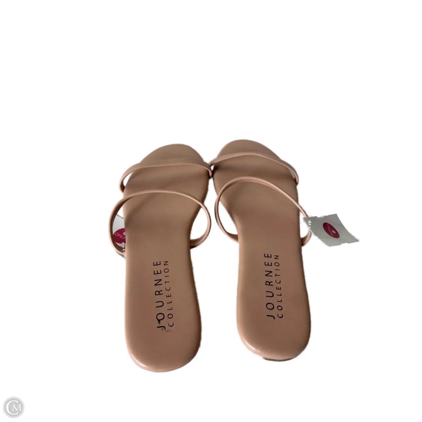 Sandals Flats By Journee In Tan, Size: 7