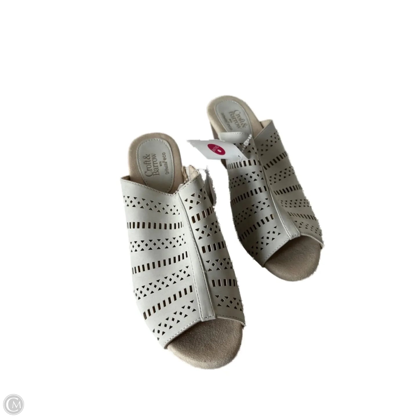 Sandals Heels Wedge By Croft And Barrow In Cream, Size: 7