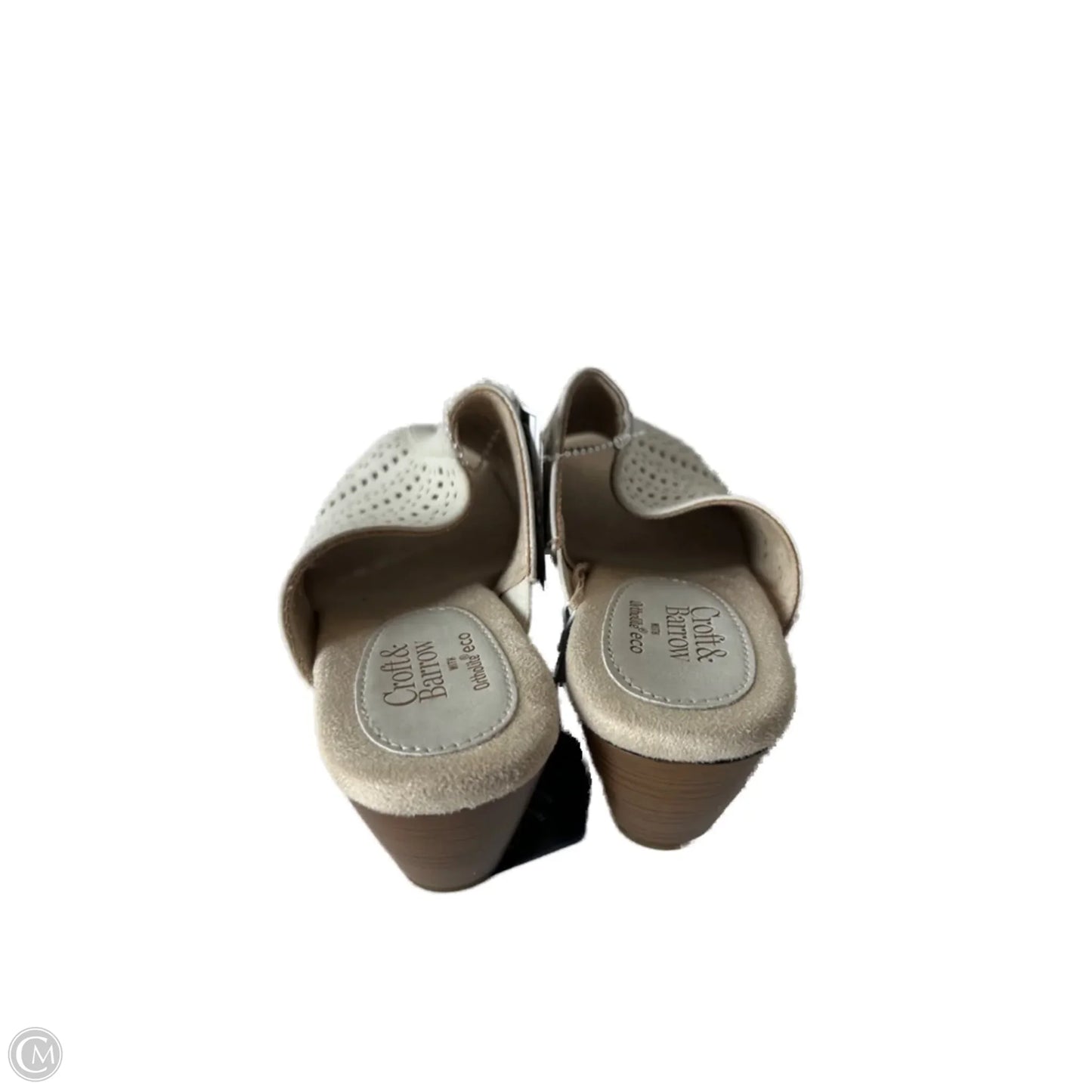 Sandals Heels Wedge By Croft And Barrow In Cream, Size: 7