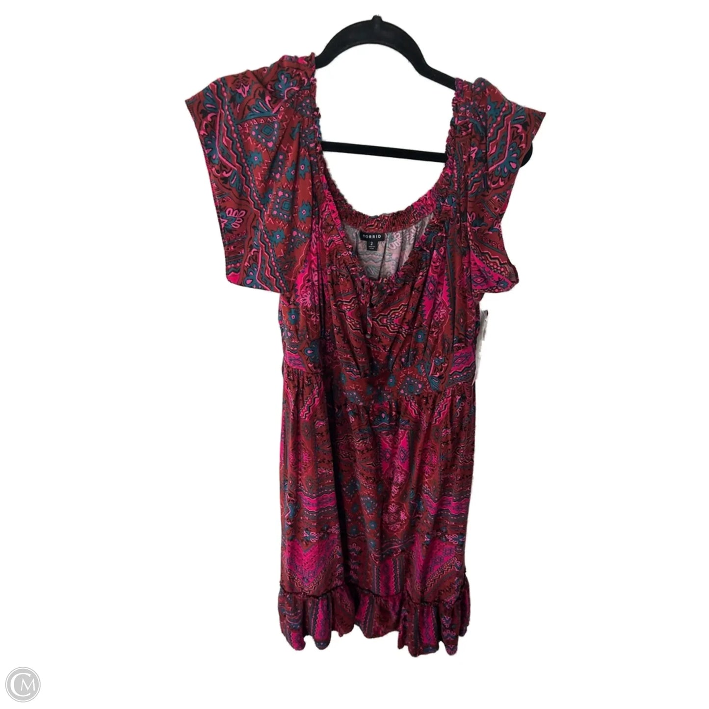 Dress Casual Maxi By Torrid In Brown & Pink, Size: 2x