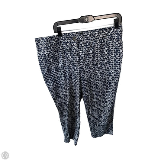 Pants Cropped By Talbots In Blue & White, Size: 14