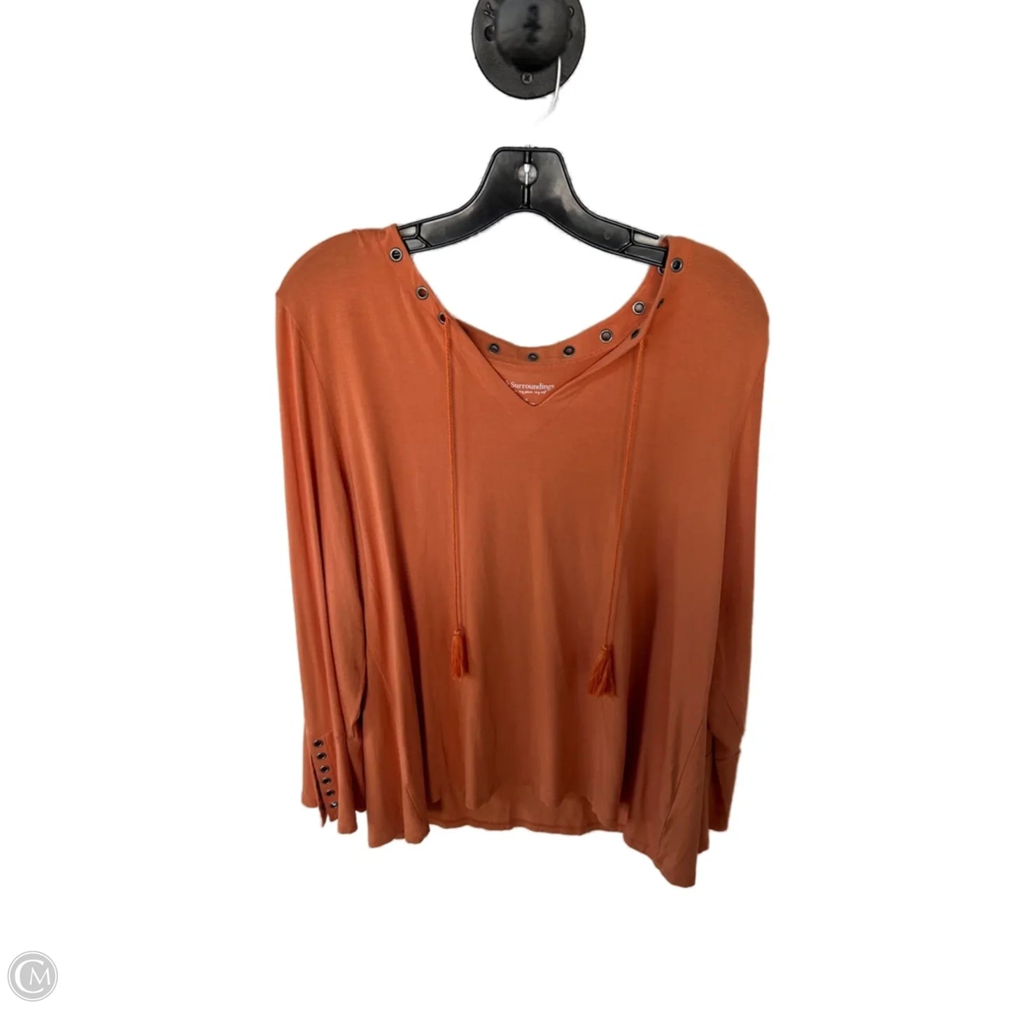 Top Long Sleeve By Soft Surroundings In Orange, Size: 1x