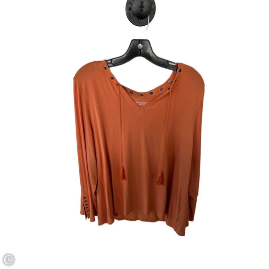 Top Long Sleeve By Soft Surroundings In Orange, Size: 1x