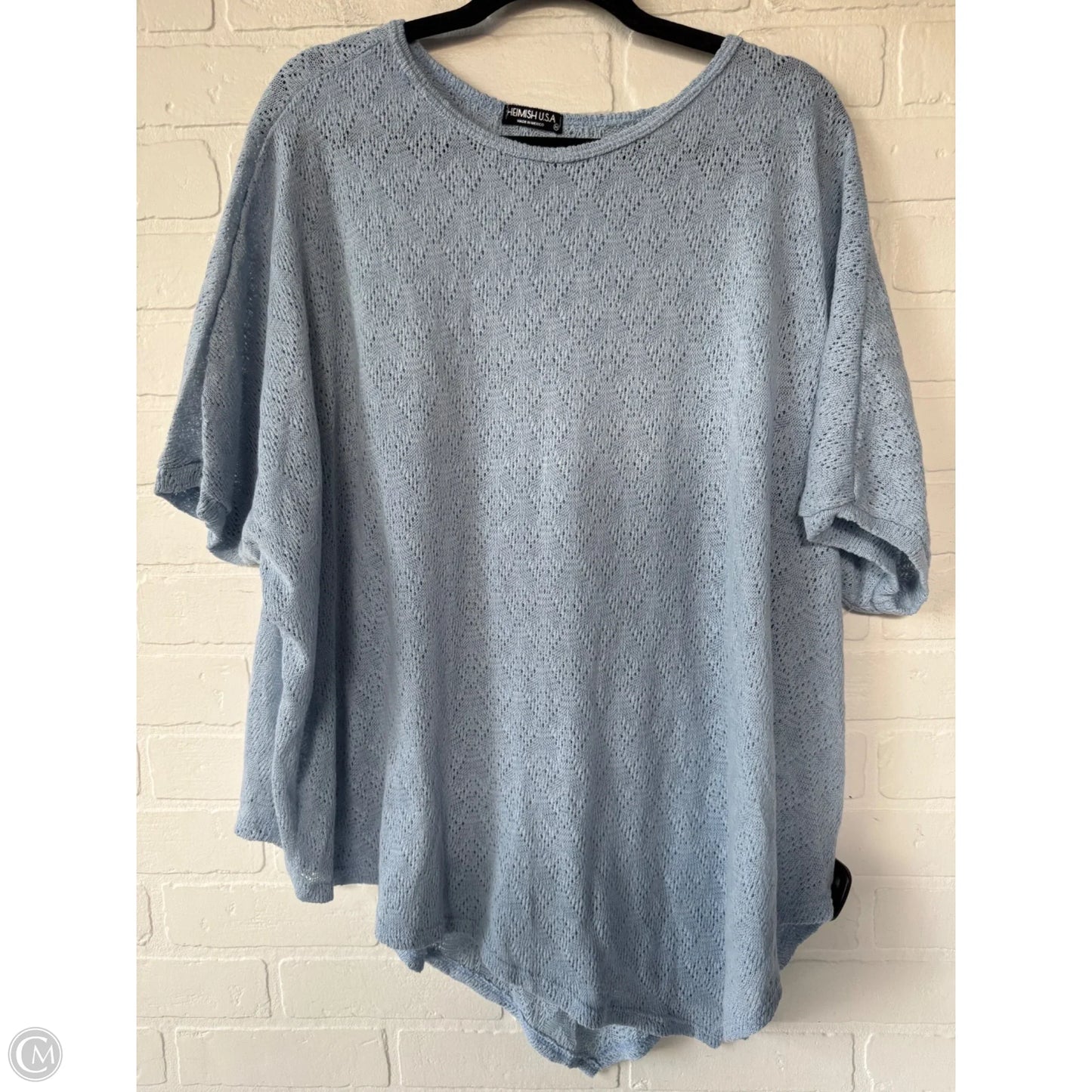 Sweater Short Sleeve By Heimish Usa In Blue, Size: 3x