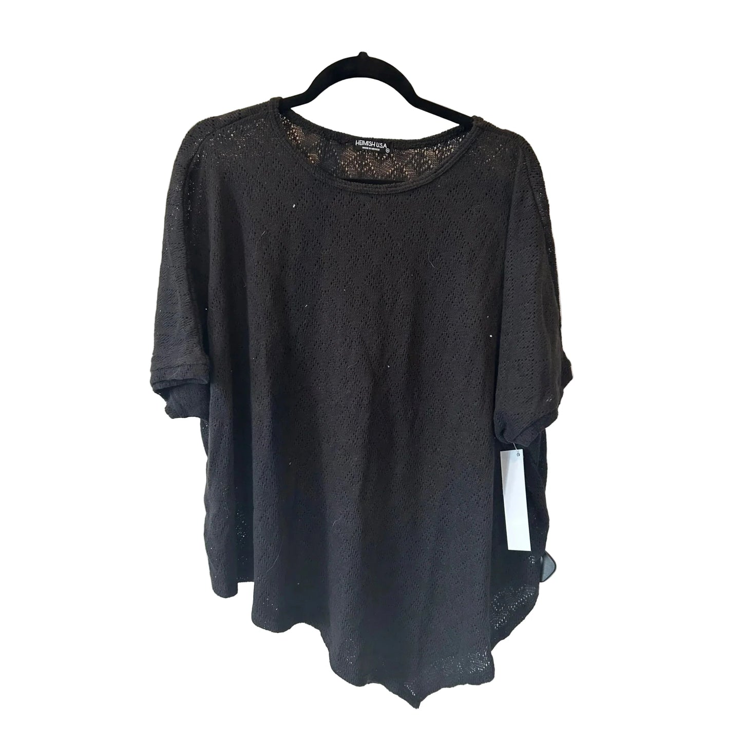 Sweater Short Sleeve By Heimish Usa In Black, Size: 1x