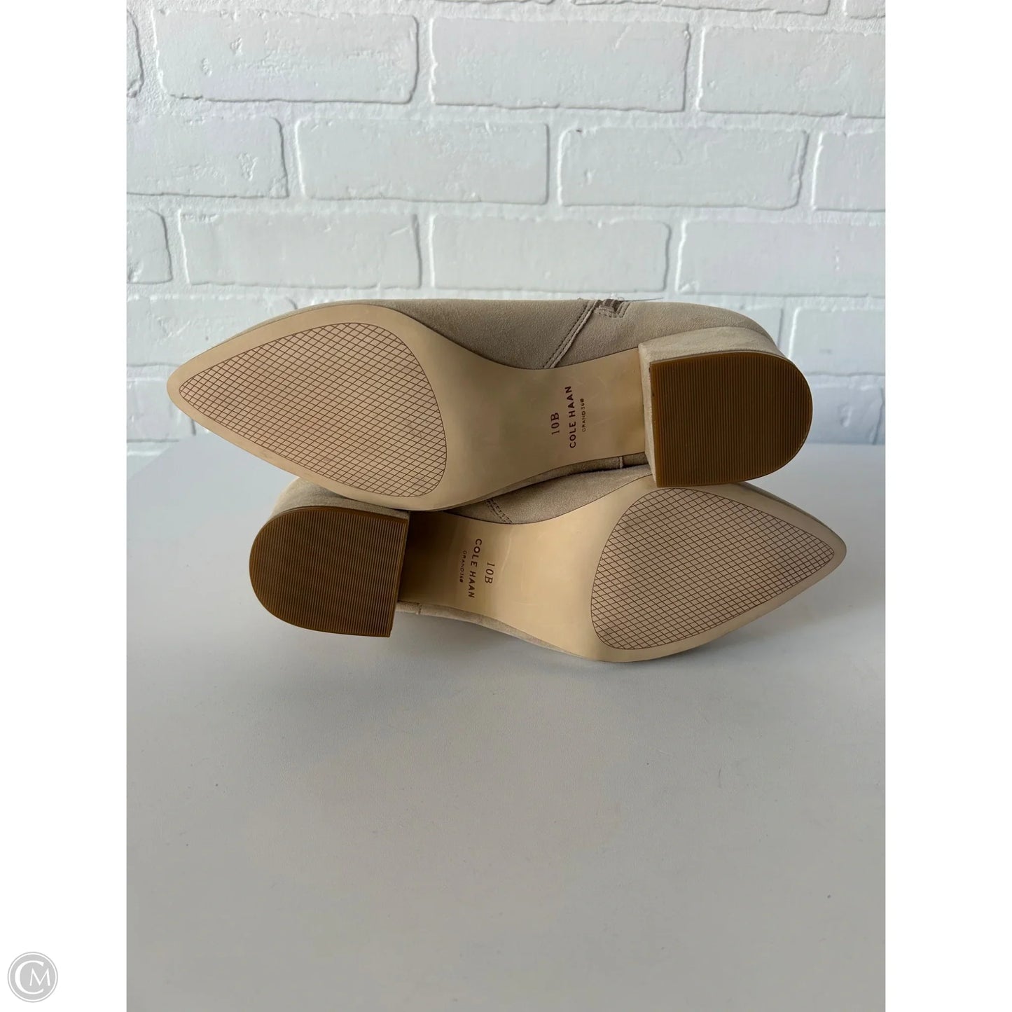 Boots Ankle Heels By Cole-haan In Tan, Size: 10