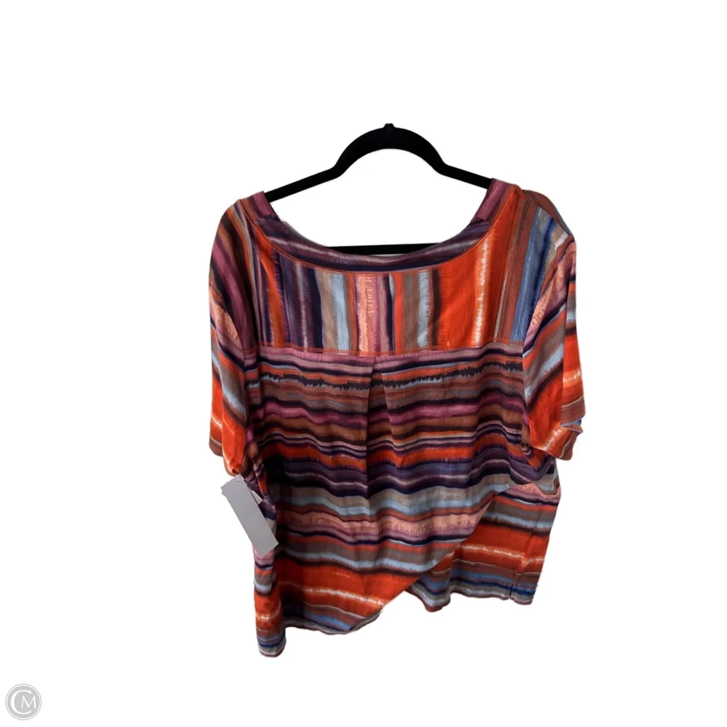 Top Short Sleeve By West Bound In Orange & Purple, Size: 3x
