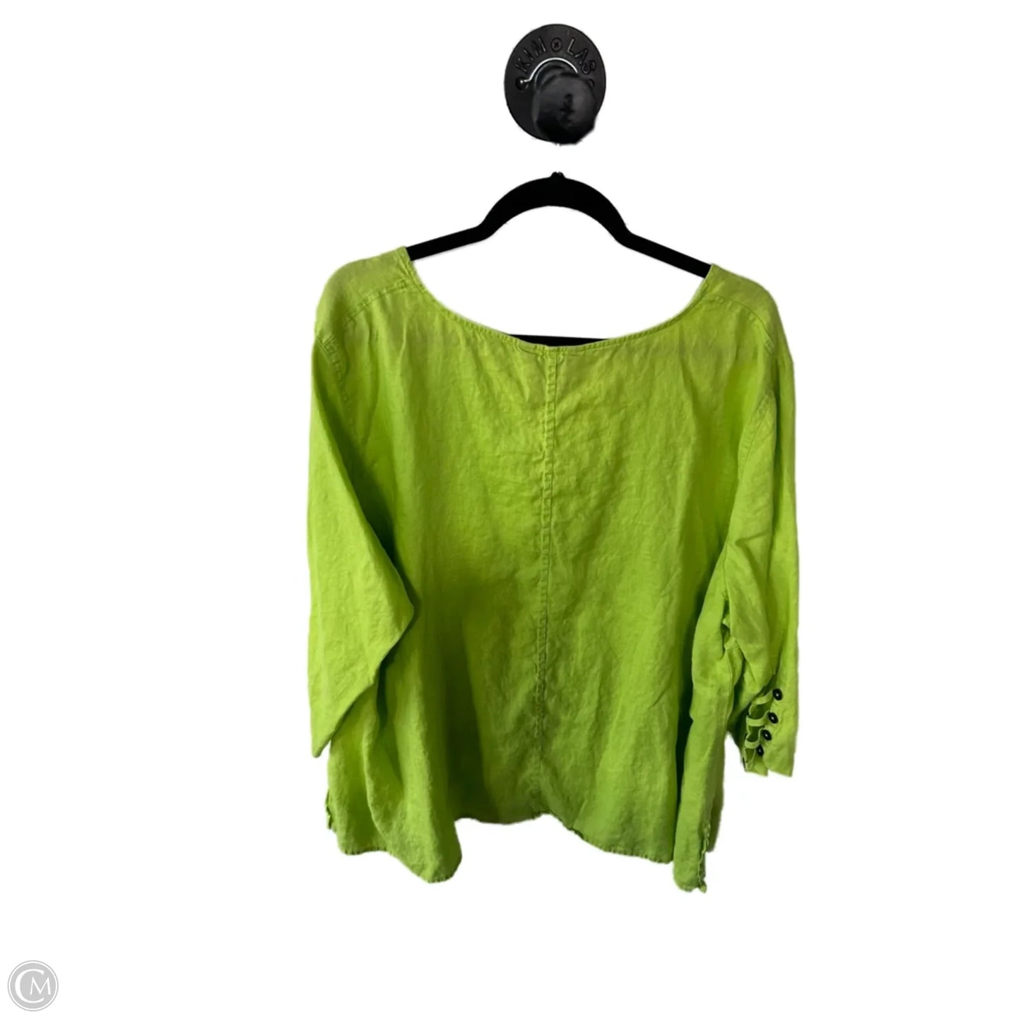 Top Long Sleeve By Ali Miles In Green, Size: 3x