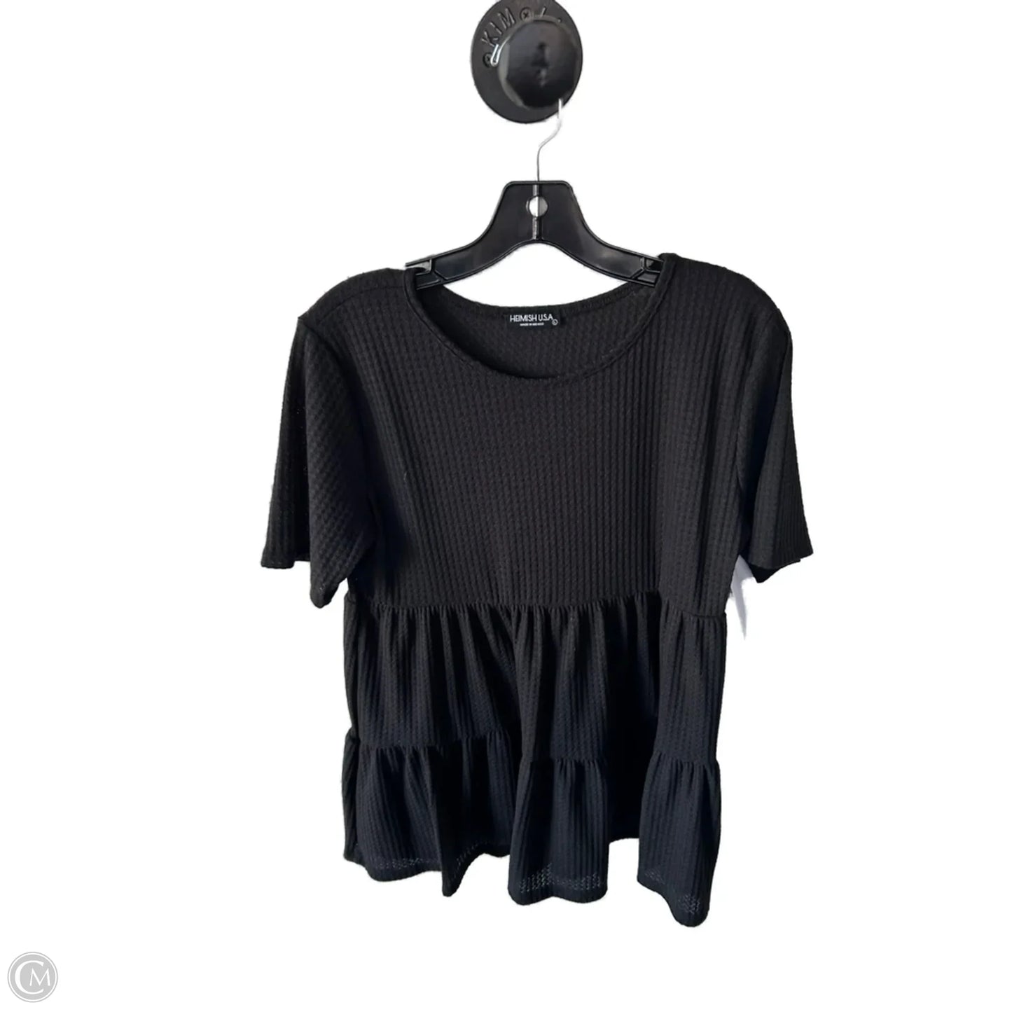 Top Short Sleeve By Clothes Mentor In Black, Size: S