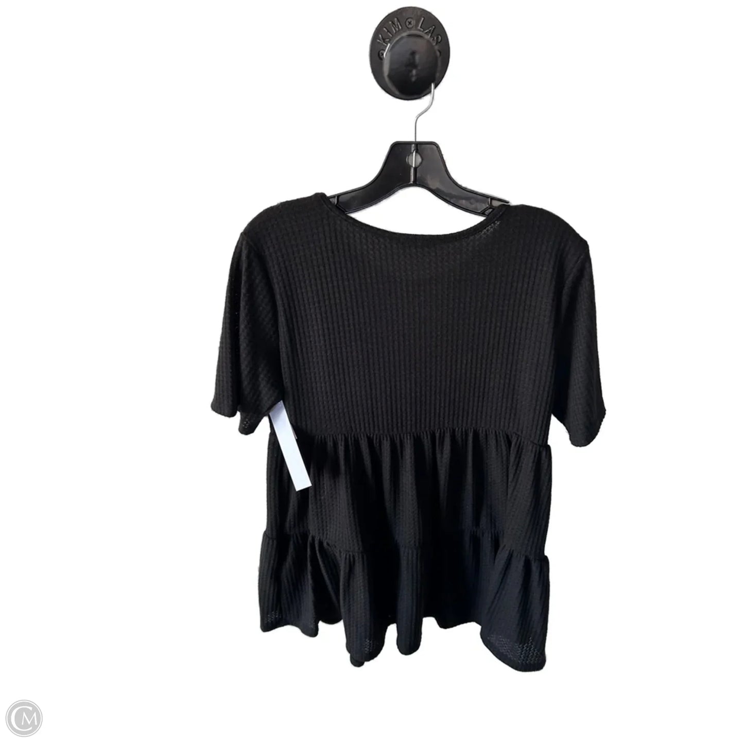 Top Short Sleeve By Clothes Mentor In Black, Size: S