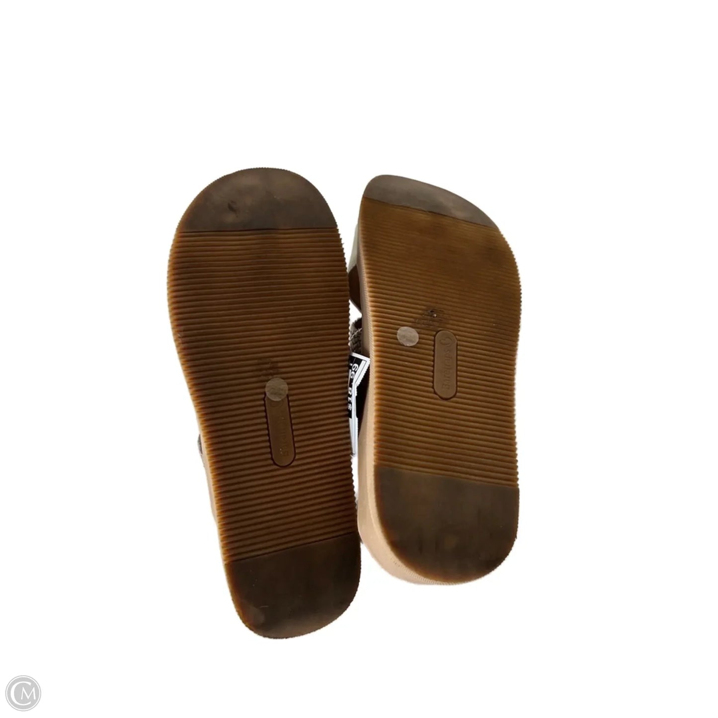 Sandals Flats By Bare Traps In Gold & Tan, Size: 8.5