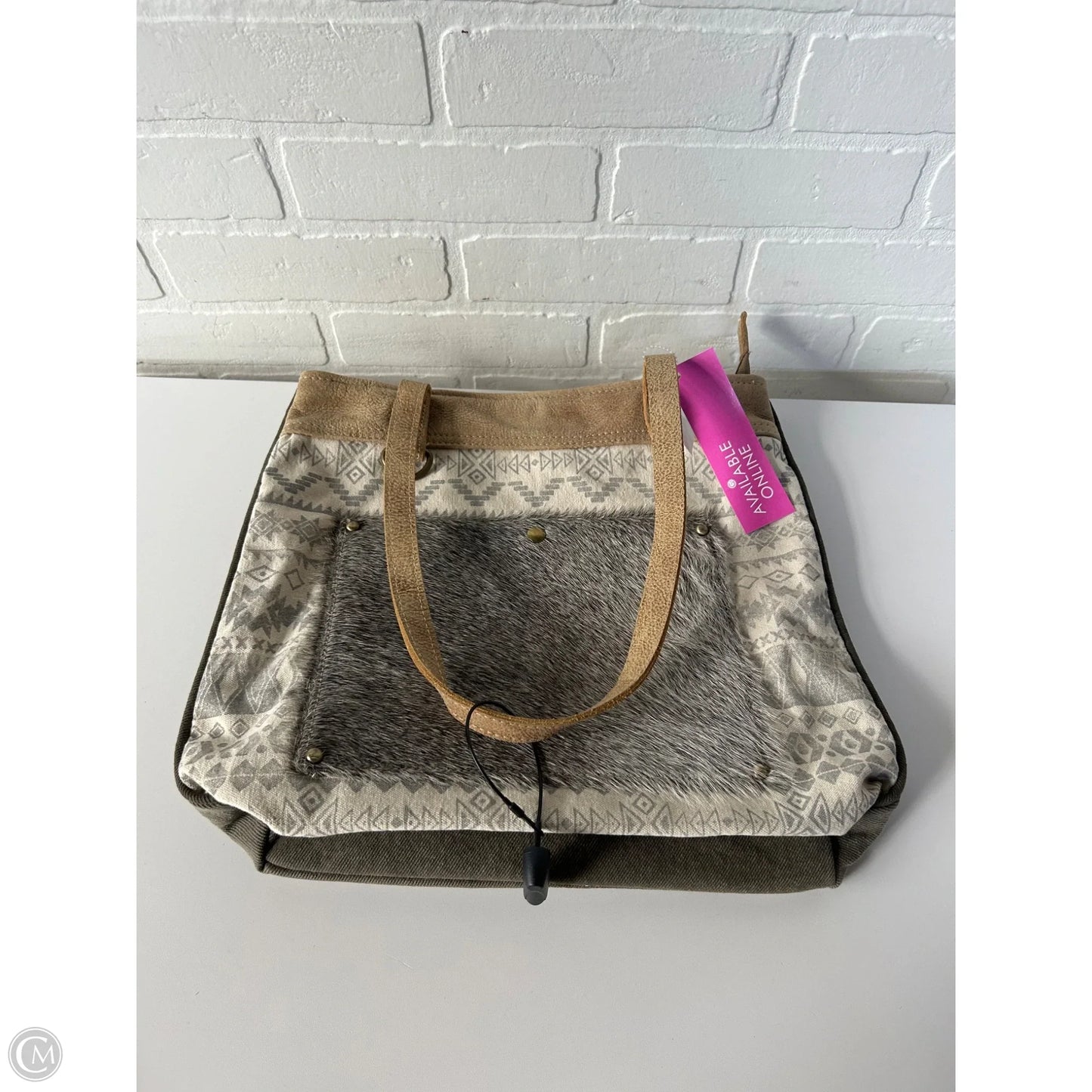 Tote Leather By Myra, Size: Medium