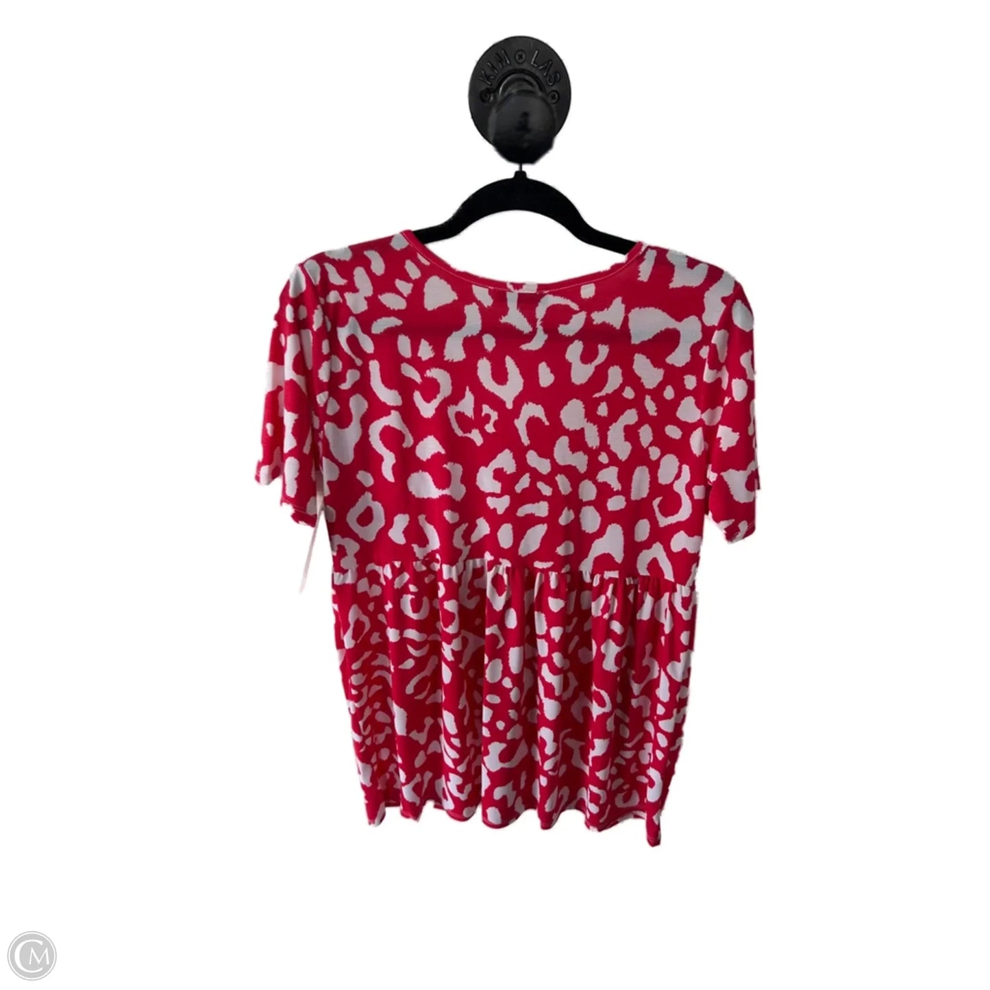 Top Short Sleeve By Heimish Usa In Red & White, Size: L