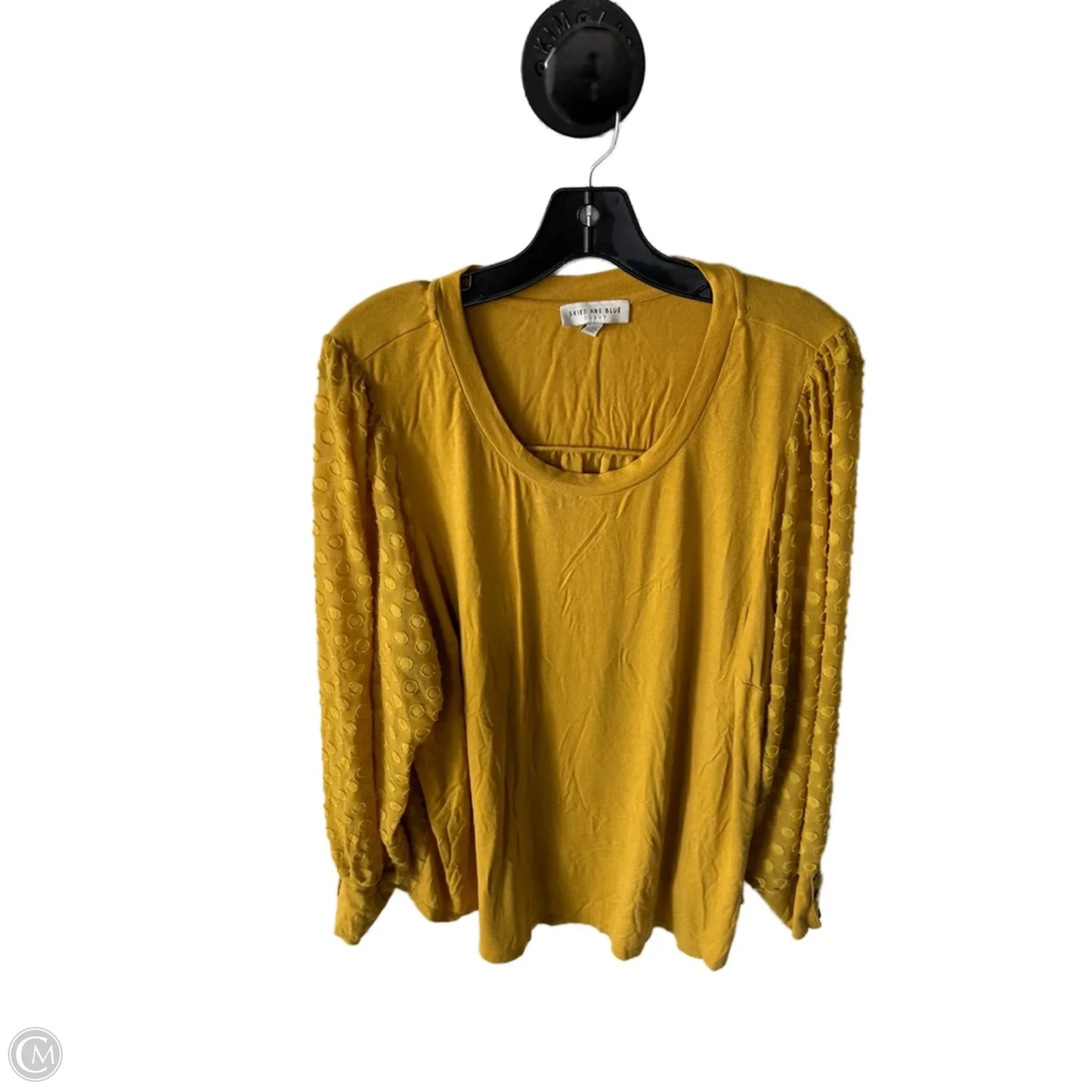 Top Long Sleeve By Skies Are Blue In Yellow, Size: 1x