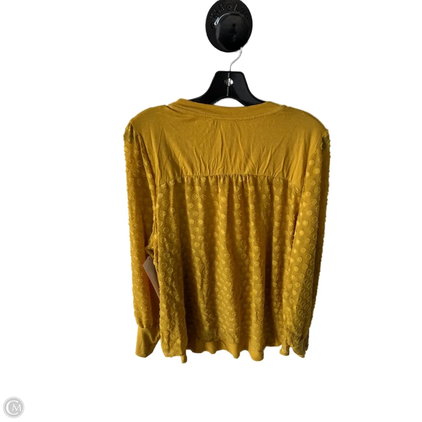 Top Long Sleeve By Skies Are Blue In Yellow, Size: 1x