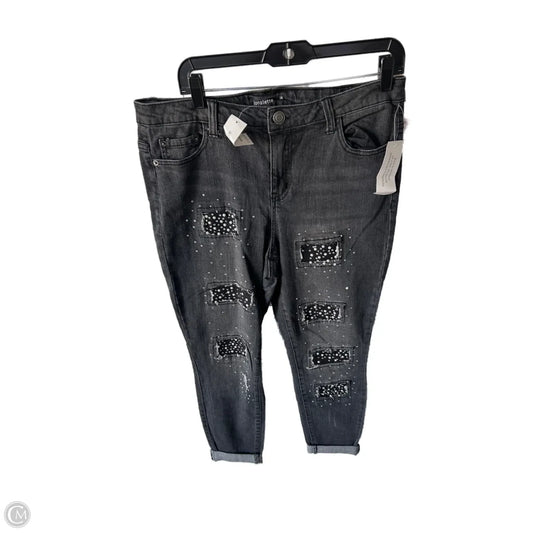 Jeans Skinny By Clothes Mentor In Black Denim, Size: 14