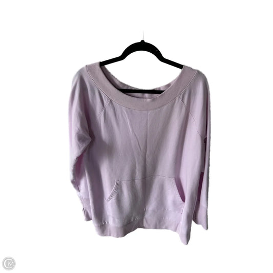 Athletic Sweatshirt Crewneck By Fabletics In Plaid Pattern, Size: Xxl