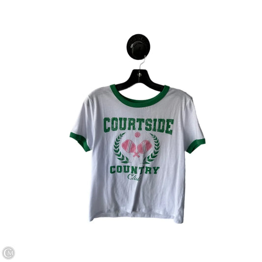 Top Short Sleeve By Clothes Mentor In Green & White, Size: 2x