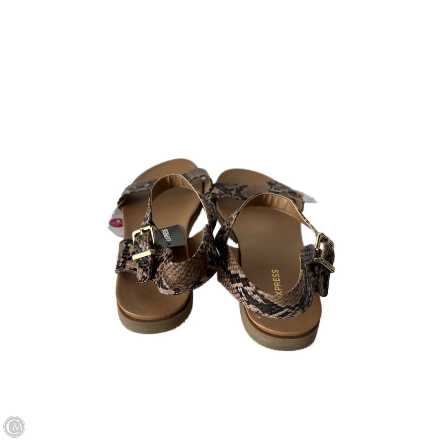 Sandals Flats By Express In Snakeskin Print, Size: 10