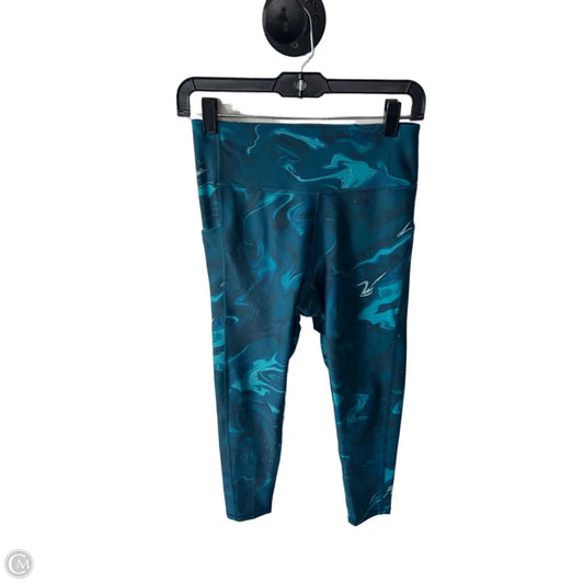 Athletic Leggings By Tek Gear In Blue & Green, Size: 8