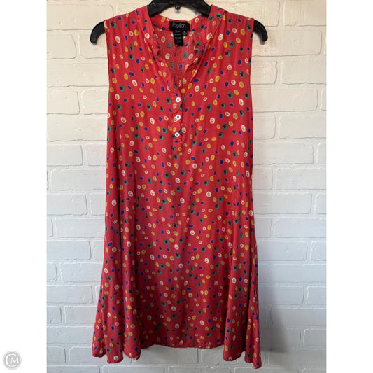 Dress Casual Short By Papillion In Orange & Yellow, Size: M