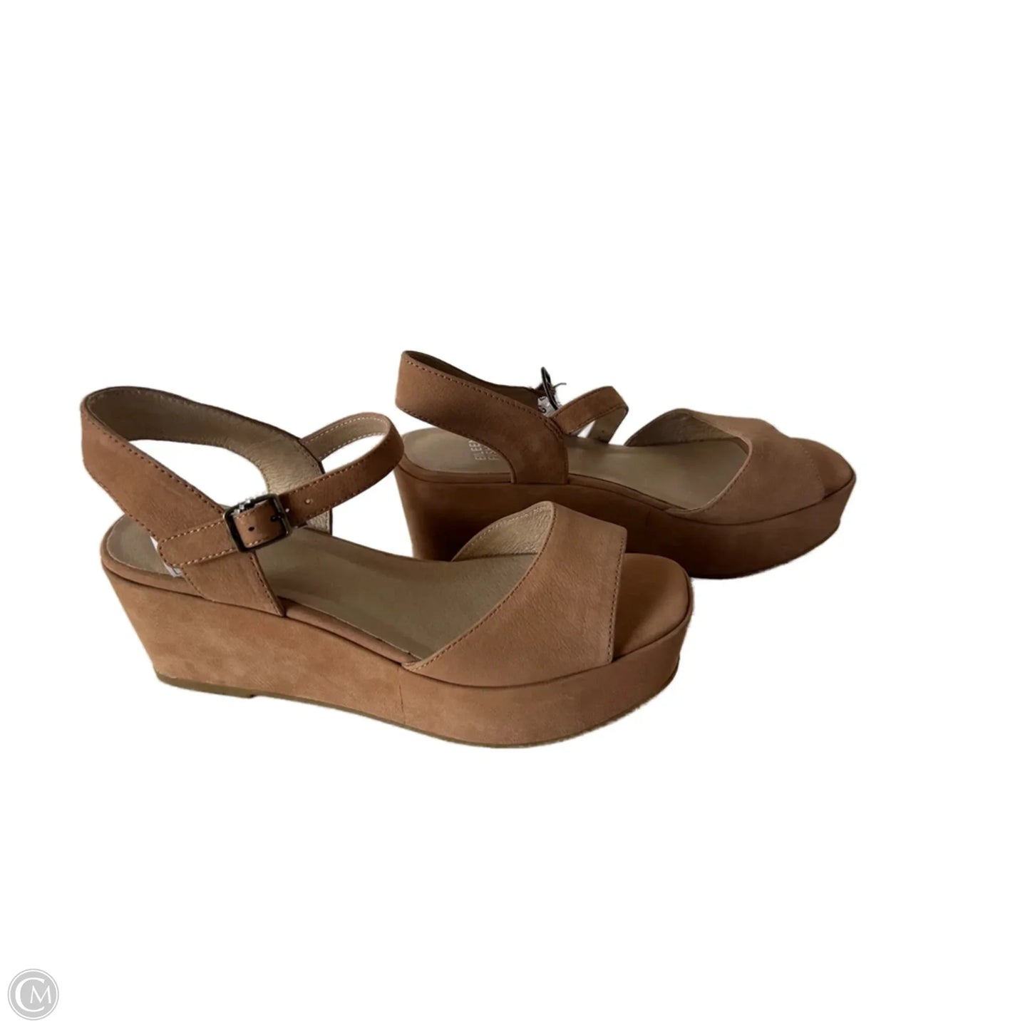 Sandals Heels Wedge By Eileen Fisher In Tan, Size: 8