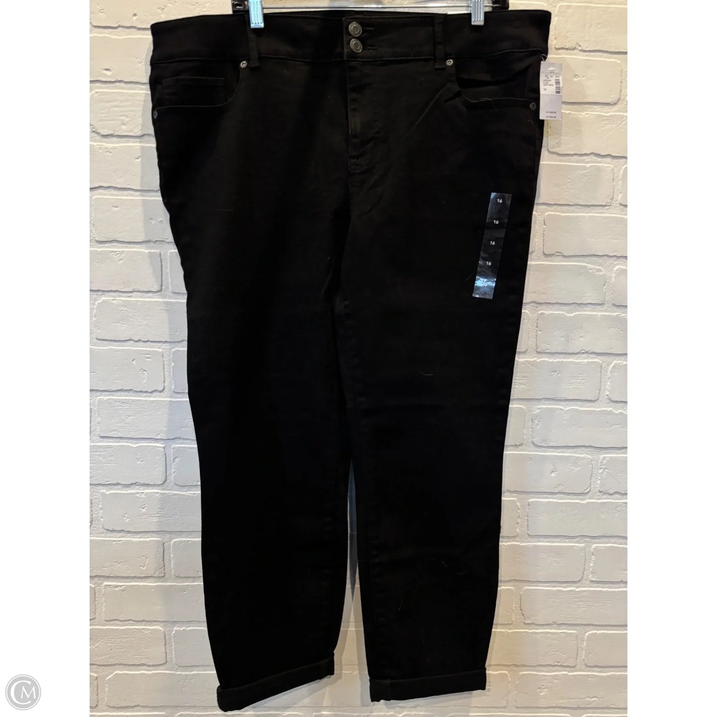 Jeans Jeggings By Maurices In Black Denim, Size: 16