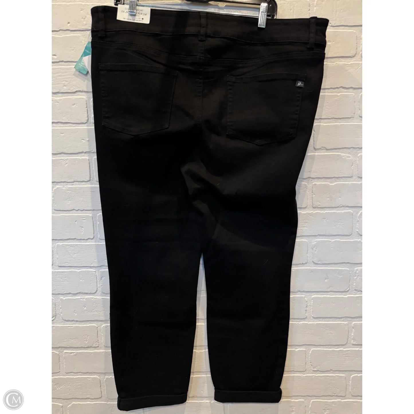 Jeans Jeggings By Maurices In Black Denim, Size: 16