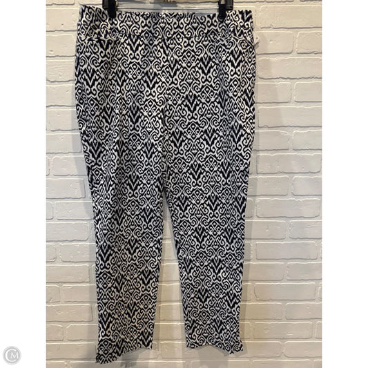 Pants Dress By Chicos In Blue & White, Size: 16