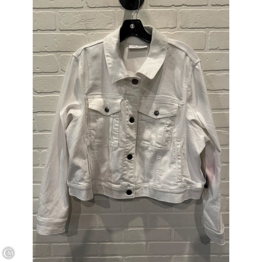 Jacket Denim By Lane Bryant In White Denim, Size: 2x