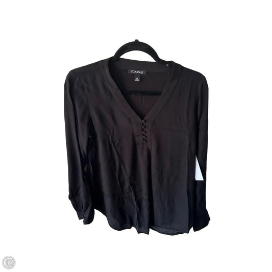 Top Long Sleeve By Roz And Ali In Black, Size: Xs