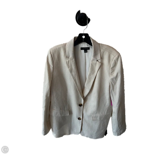 Blazer By Ann Taylor In Tan & White, Size: L