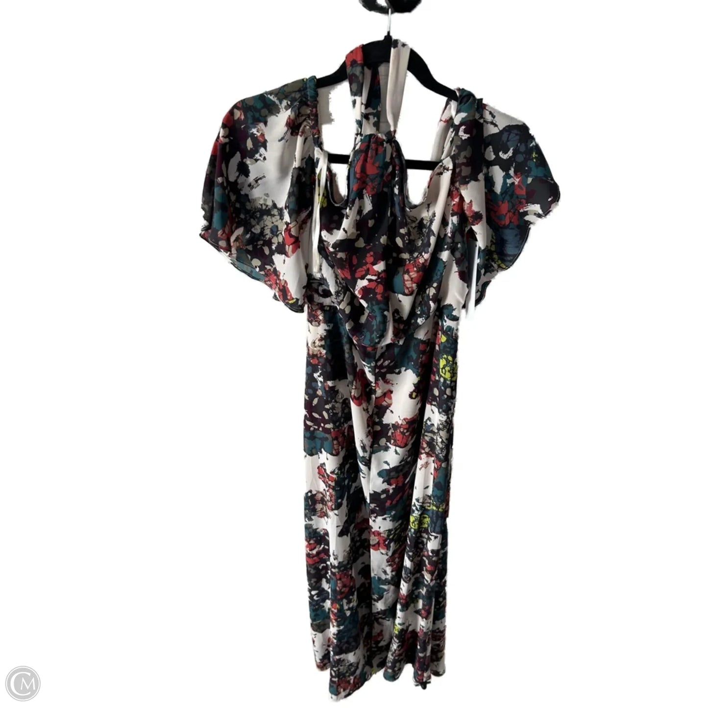 Dress Party Long By Bcbgmaxazria In Green & White, Size: L