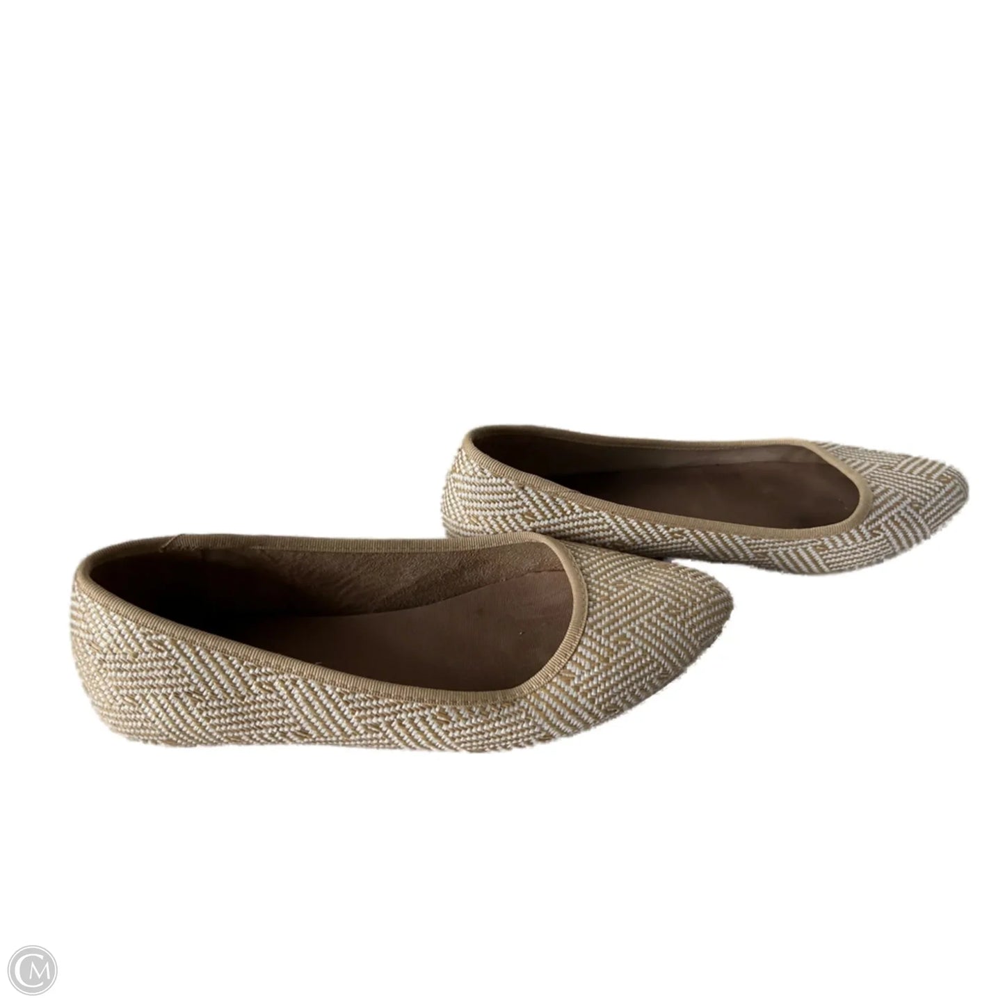 Shoes Flats By Kelly And Katie In Tan & White, Size: 8.5