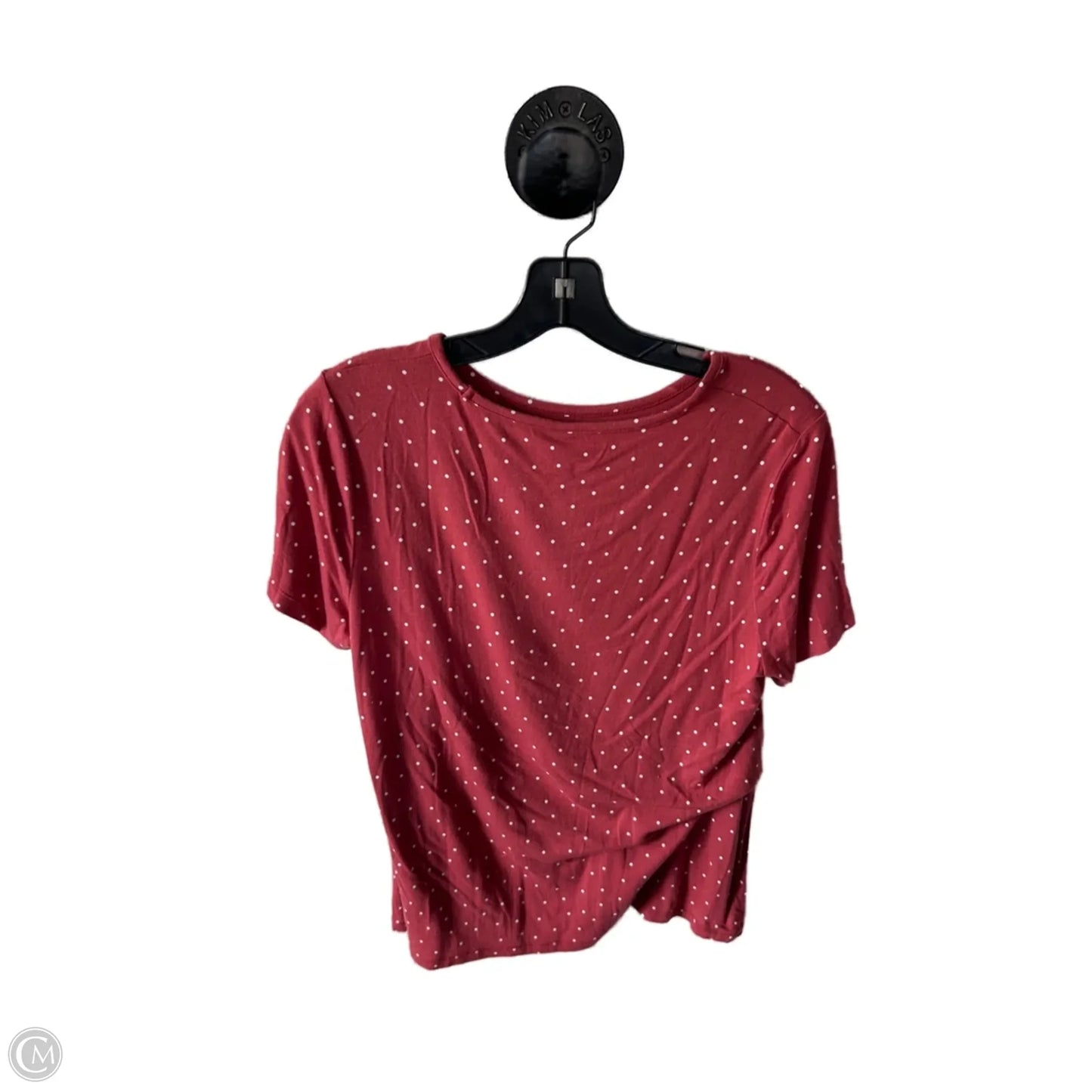 Top Short Sleeve Basic By Old Navy In Pink & White, Size: S