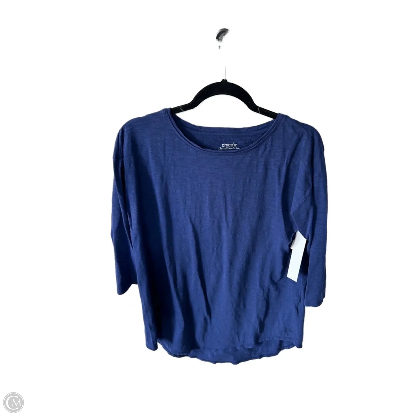 Top Short Sleeve By Chicos In Blue, Size: M