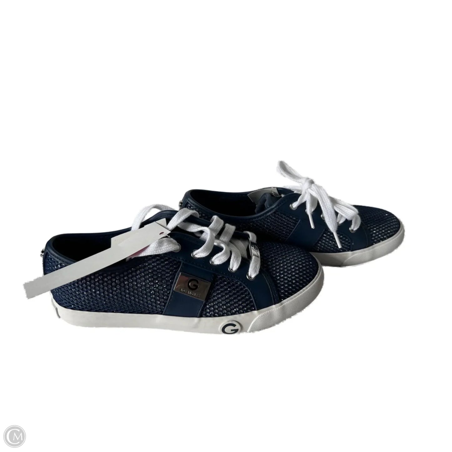 Shoes Sneakers By Guess In White & Yellow, Size: 8.5