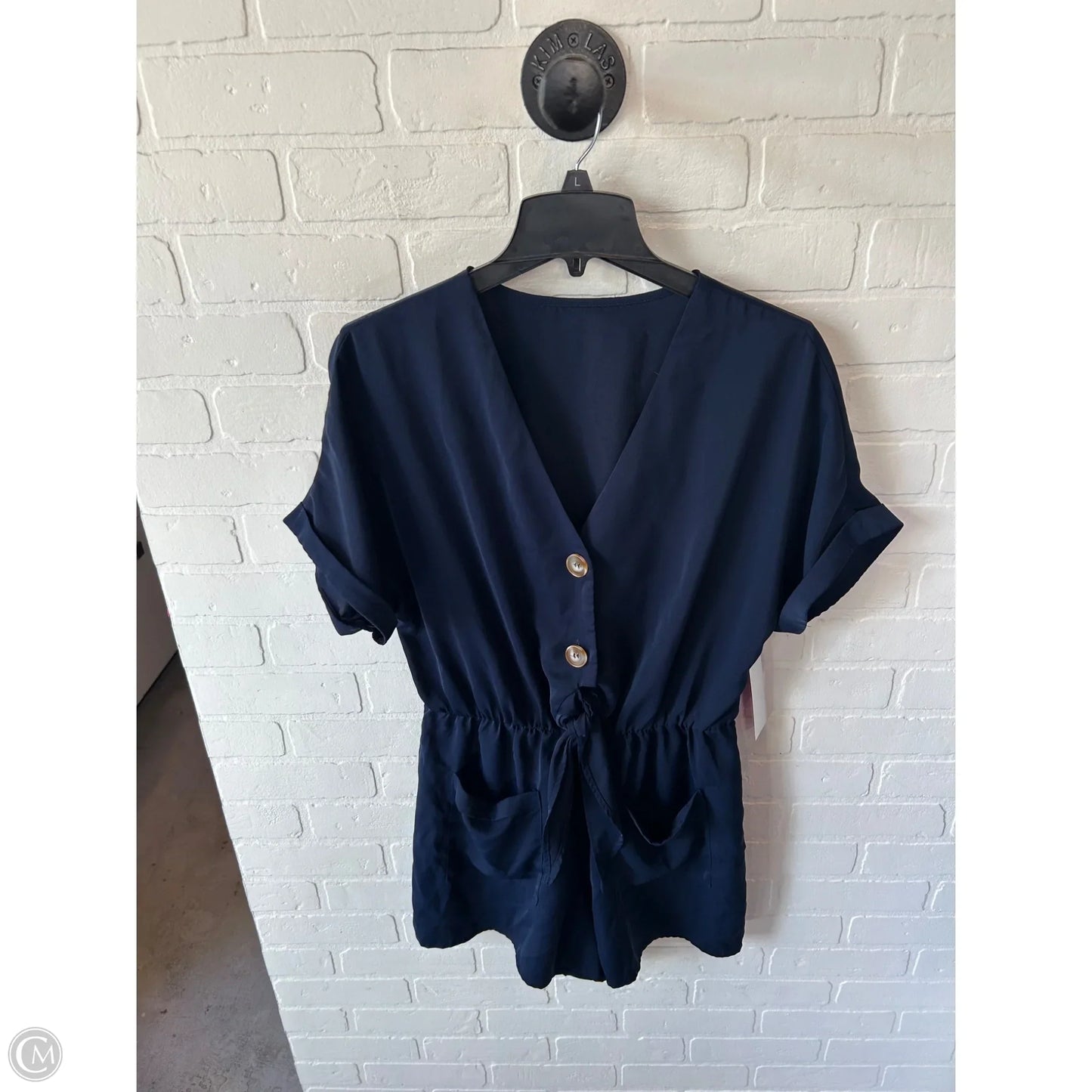 Romper By Cme In Navy, Size: Xl