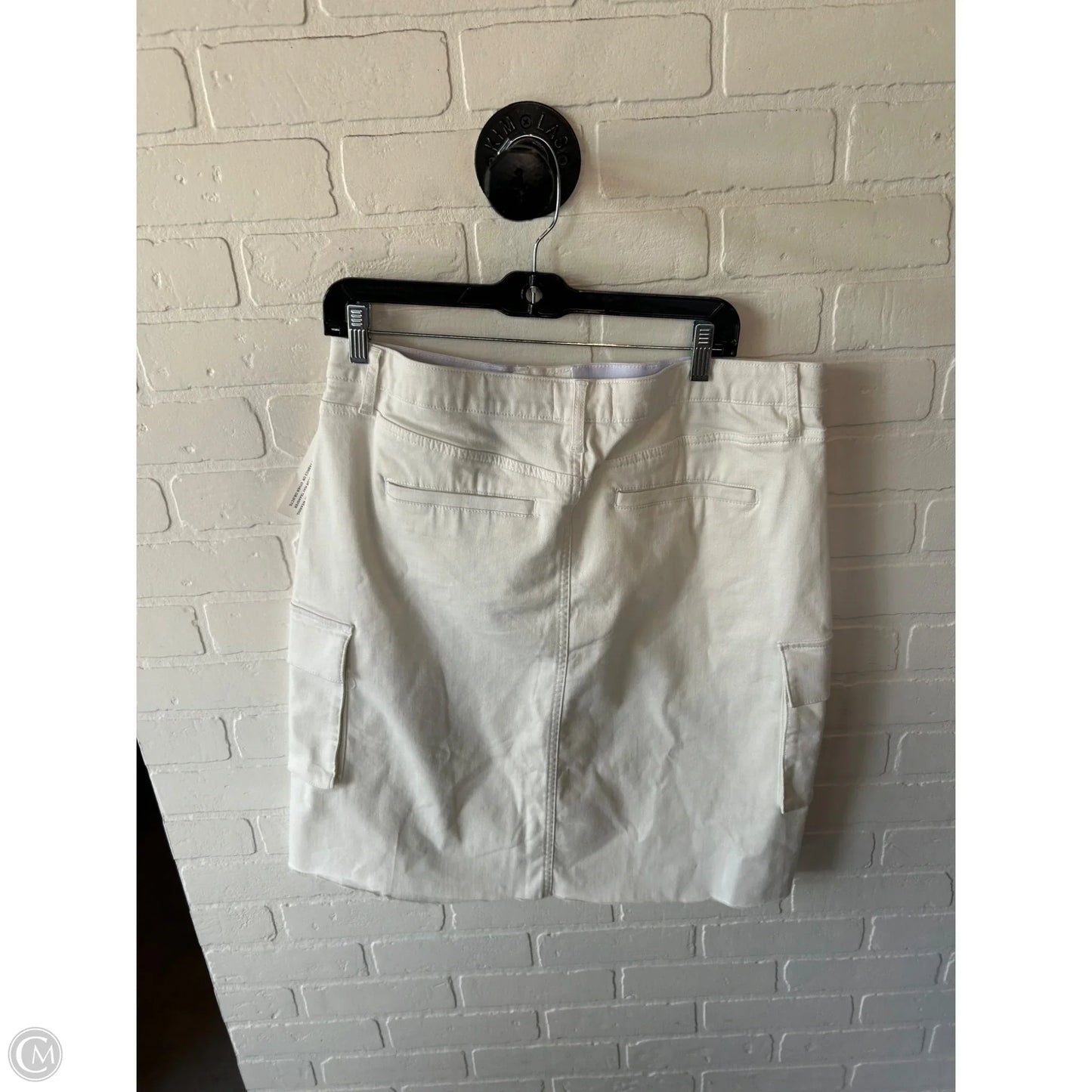 Skirt Midi By Mason & Belle In White Denim, Size: 14