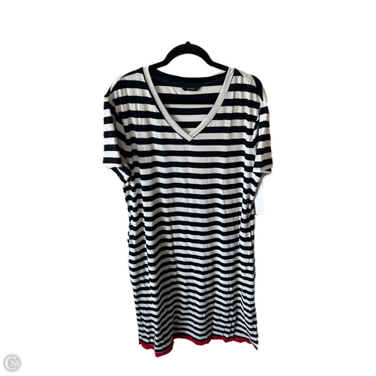 Dress Casual Midi By Dokotoo In Blue Red & White, Size: 2x