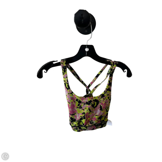 Athletic Bra By Lululemon In Black & Yellow, Size: S