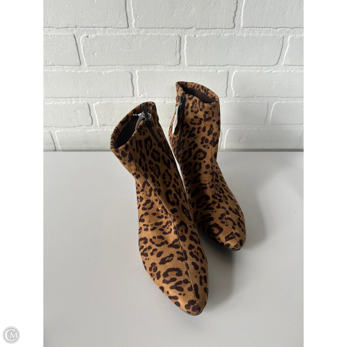 Boots Ankle Heels By Impo In Animal Print, Size: 9